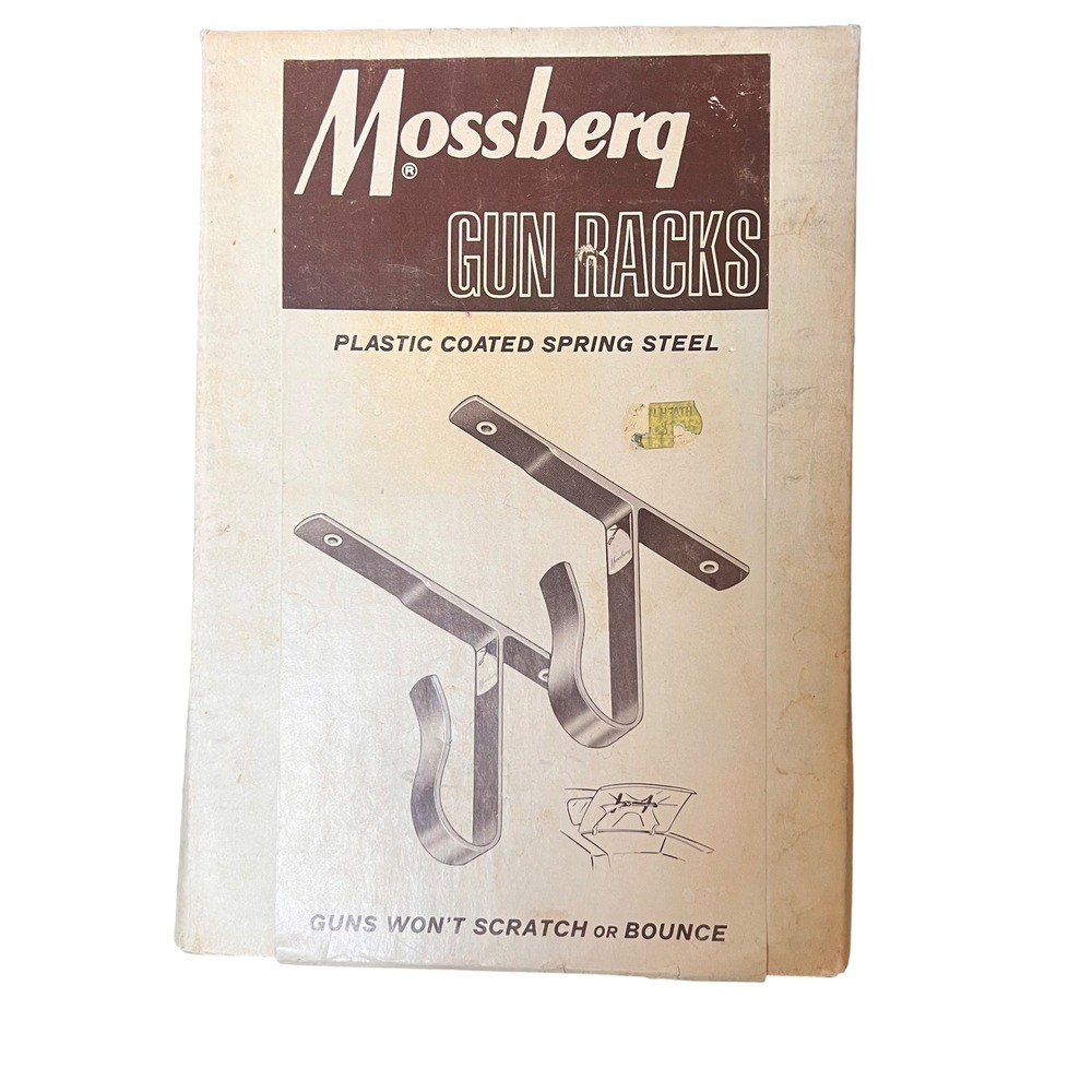 Vintage Mossberg Gun Racks Plastic Coated Spring Steel Truck Jeep Wall Mount